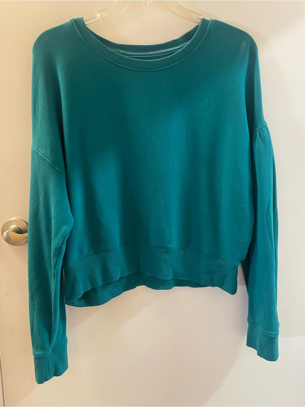 UGG Teal RTW Cropped Sweatshirt with Coral Logo / X-Large